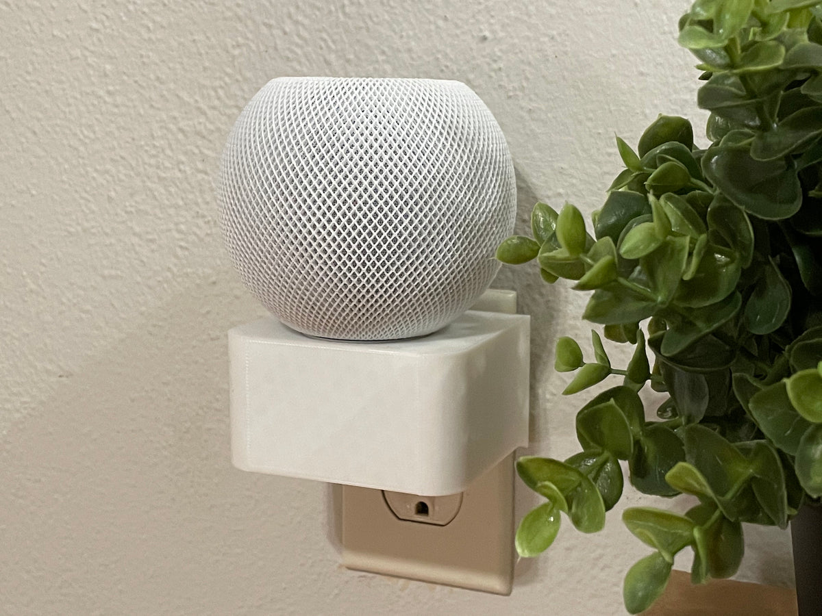 Burd - HomePod - Mini soporte para altavoz con organizador de cables,  estilo moderno de mediados de siglo, hecho de madera y PLA impreso en 3D